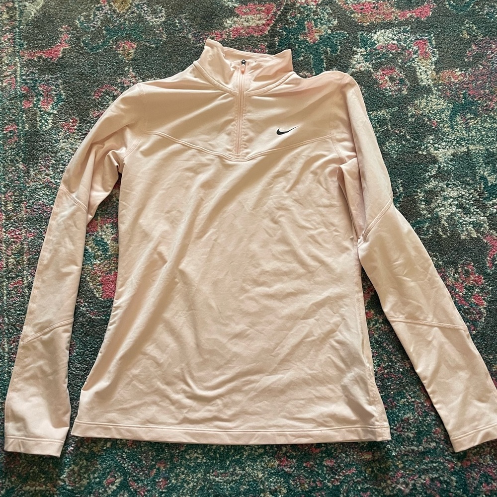 Pink Nike Dri Fit 1/4 Zip Athletic Top!